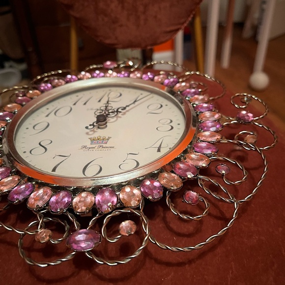 Princess Bling Pink Purple & Silver Sterling & Noble Royal Princess Clock Co. - Picture 9 of 15